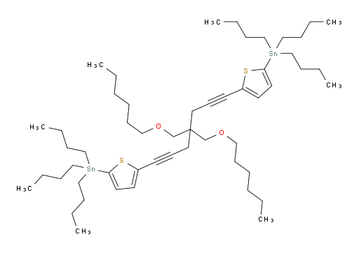 (5,5'-(4,4-bis((hexyloxy)methyl)hepta-1,6-diyne-1,7-diyl)bis(thiophene-5,2-diyl))bis(tributylstannane)