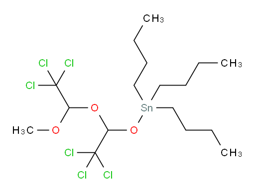 7,7-二丁基-3,5-双(三氯甲基)-2,4,6-三氧杂-7-锡杂十一烷