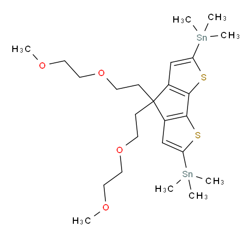 (4,4-bis(2-(2-methoxyethoxy)ethyl)-4H-cyclopenta[1,2-b:5,4-b']dithiophene-2,6-diyl)bis(trimethylstannane)