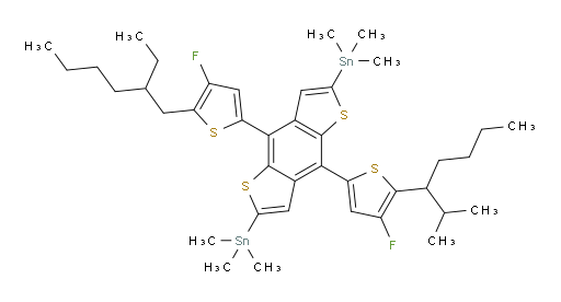 (4-(5-(2-ethylhexyl)-4-fluorothiophen-2-yl)-8-(4-fluoro-5-(2-methylheptan-3-yl)thiophen-2-yl)benzo[1,2-b:4,5-b']dithiophene-2,6-diyl)bis(trimethylstannane)
