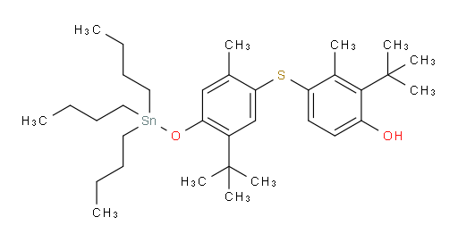 2-(tert-butyl)-4-((5-(tert-butyl)-2-methyl-4-((tributylstannyl)oxy)phenyl)thio)-3-methylphenol