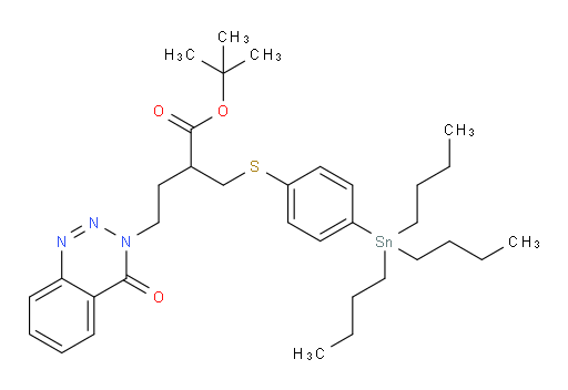 叔丁基 4-(4-氧代苯并[d][1,2,3]三嗪-3(4H)-基)-2-(((4-(三丁基锡基)苯基)硫基)甲基)丁酸酯