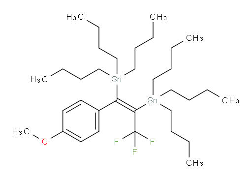 (Z)-(3,3,3-trifluoro-1-(4-methoxyphenyl)prop-1-ene-1,2-diyl)bis(tributylstannane)