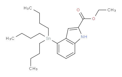乙基 4-(三丁基锡基)-1H-吲哚-2-甲酸酯