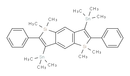 1,1,5,5-tetramethyl-2,6-diphenyl-3,7-bis(trimethylstannyl)-1,5-dihydrobenzo[1,2-b:4,5-b']bis(silole)
