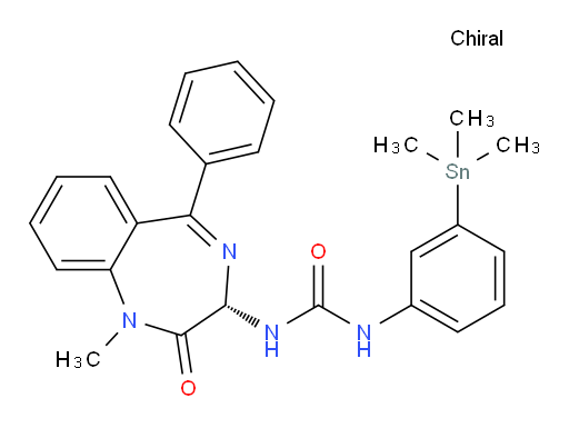 (S)-1-(1-甲基-2-氧代-5-苯基-2,3-二氢-1H-苯并[e][1,4]二氮杂环庚烷-3-基)-3-(3-(三甲基锡基)苯基)脲