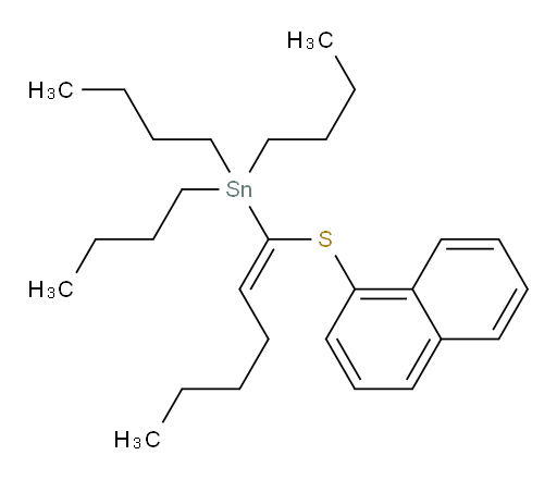 (E)-tributyl(1-(naphthalen-1-ylthio)hex-1-en-1-yl)stannane