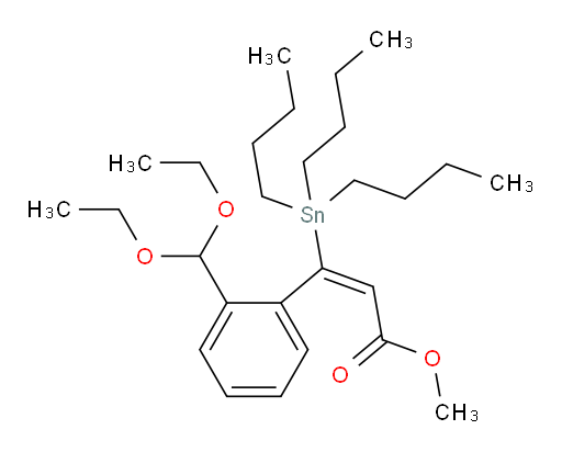 (E)-methyl 3-(2-(diethoxymethyl)phenyl)-3-(tributylstannyl)acrylate