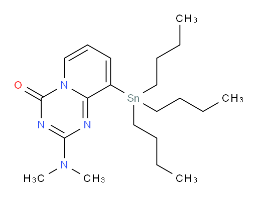 2-(dimethylamino)-9-(tributylstannyl)-4H-pyrido[1,2-a][1,3,5]triazin-4-one
