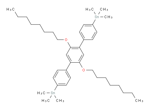 (2',5'-bis(octyloxy)-[1,1':4',1''-terphenyl]-4,4''-diyl)bis(trimethylstannane)