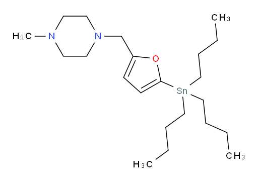 1-methyl-4-((5-(tributylstannyl)furan-2-yl)methyl)piperazine