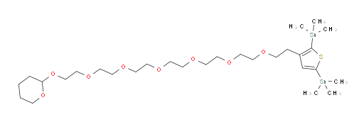 (3-(20-((tetrahydro-2H-pyran-2-yl)oxy)-3,6,9,12,15,18-hexaoxaicosyl)thiophene-2,5-diyl)bis(trimethylstannane)
