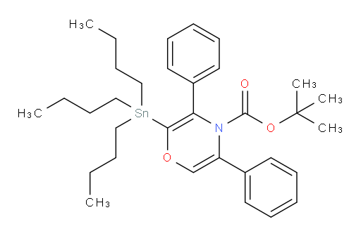 tert-butyl 3,5-diphenyl-2-(tributylstannyl)-4H-1,4-oxazine-4-carboxylate