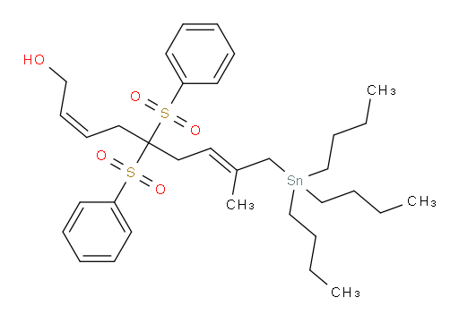 (2Z,7E)-8-methyl-5,5-bis(phenylsulfonyl)-9-(tributylstannyl)nona-2,7-dien-1-ol