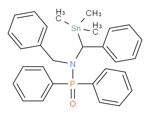 N-benzyl-P,P-diphenyl-N-(phenyl(trimethylstannyl)methyl)phosphinic amide
