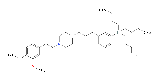 1-(3,4-dimethoxyphenethyl)-4-(3-(3-(tributylstannyl)phenyl)propyl)piperazine