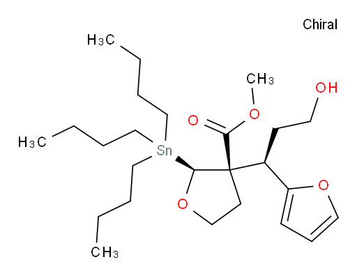 (2S,3S)-methyl 3-((R)-1-(furan-2-yl)-3-hydroxypropyl)-2-(tributylstannyl)tetrahydrofuran-3-carboxylate