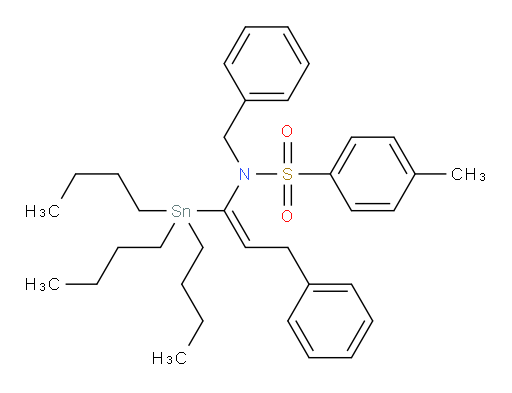 (E)-N-苄基-4-甲基-N-(3-苯基-1-(三丁基锡基)丙烯-1-基)苯磺酰胺