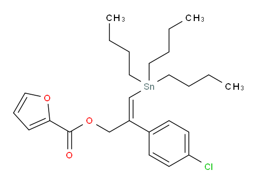(E)-2-(4-chlorophenyl)-3-(tributylstannyl)allyl furan-2-carboxylate