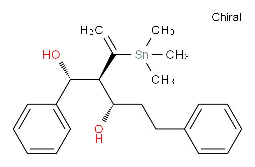 (1R,2S,3S)-1,5-diphenyl-2-(1-(trimethylstannyl)vinyl)pentane-1,3-diol