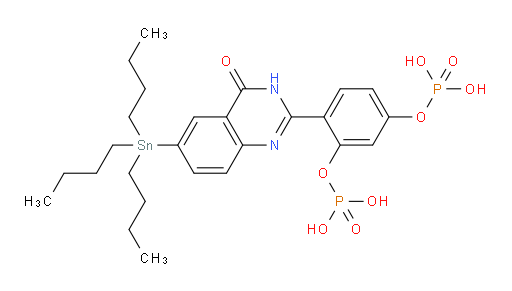 4-(4-oxo-6-(tributylstannyl)-3,4-dihydroquinazolin-2-yl)-1,3-phenylene bis(dihydrogen phosphate)