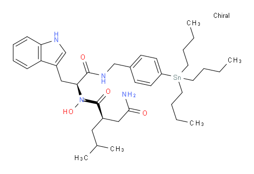 (R)-N1-((S)-3-(1H-indol-3-yl)-1-oxo-1-((4-(tributylstannyl)benzyl)amino)propan-2-yl)-N1-hydroxy-2-isobutylsuccinamide