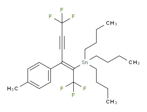 (Z)-tributyl(1,1,1,6,6,6-hexafluoro-3-(p-tolyl)hex-2-en-4-yn-2-yl)stannane