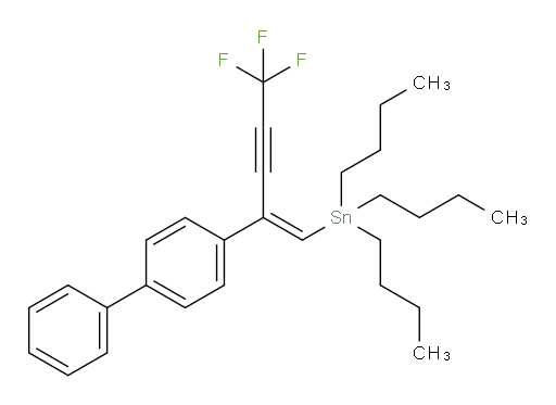 (Z)-(2-([1,1'-biphenyl]-4-yl)-5,5,5-trifluoropent-1-en-3-yn-1-yl)tributylstannane