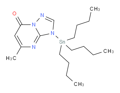 5-methyl-3-(tributylstannyl)-[1,2,4]triazolo[1,5-a]pyrimidin-7(3H)-one