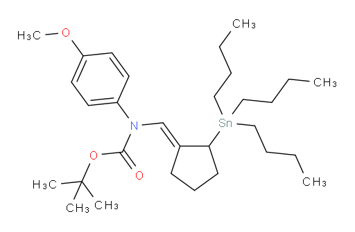 (E)-tert-butyl (4-methoxyphenyl)((2-(tributylstannyl)cyclopentylidene)methyl)carbamate