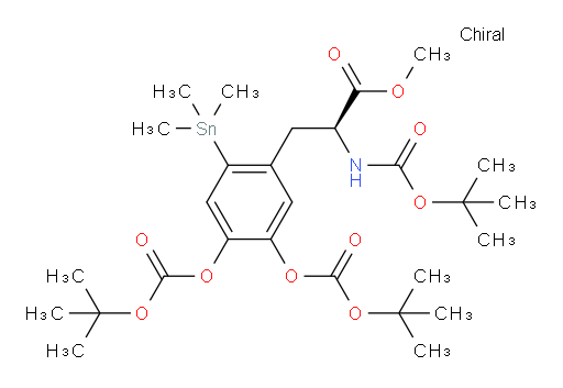(S)-methyl 3-(4,5-bis((tert-butoxycarbonyl)oxy)-2-(trimethylstannyl)phenyl)-2-((tert-butoxycarbonyl)amino)propanoate