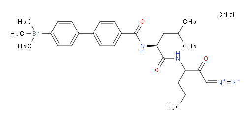 N-((2S)-1-((1-diazo-2-oxohexan-3-yl)amino)-4-methyl-1-oxopentan-2-yl)-4'-(trimethylstannyl)-[1,1'-biphenyl]-4-carboxamide
