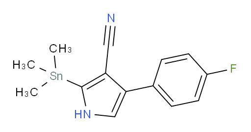 4-(4-fluorophenyl)-2-(trimethylstannyl)-1H-pyrrole-3-carbonitrile