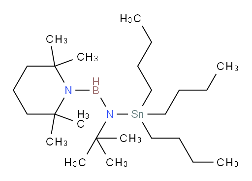 N-tert-butyl-1,1,1-tributyl-N-((2,2,6,6-tetramethylpiperidin-1-yl)boryl)stannanamine
