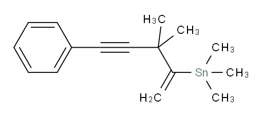 (3,3-dimethyl-5-phenylpent-1-en-4-yn-2-yl)trimethylstannane