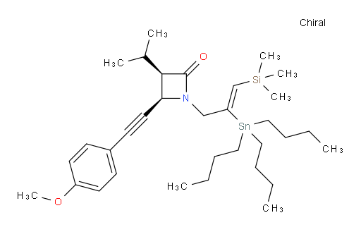 (3R,4R)-3-异丙基-4-((4-甲氧基苯基)乙炔基)-1-((Z)-2-(三丁基锡基)-3-(三甲基硅基)烯丙基)氮杂环丁烷-2-酮