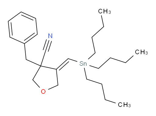 (Z)-3-benzyl-4-((tributylstannyl)methylene)tetrahydrofuran-3-carbonitrile