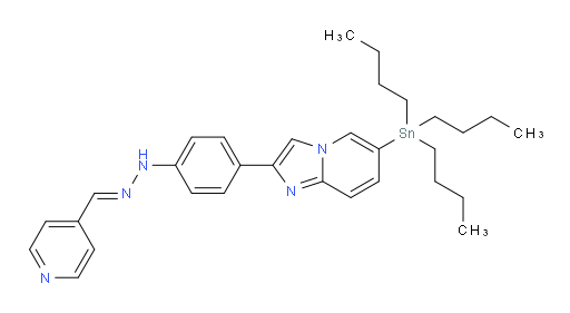(E)-2-(4-(2-(pyridin-4-ylmethylene)hydrazinyl)phenyl)-6-(tributylstannyl)imidazo[1,2-a]pyridine