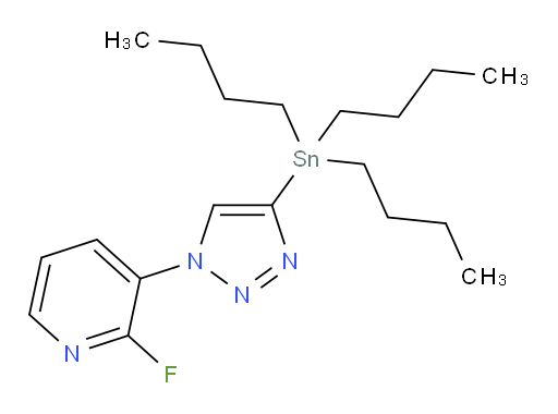 2-fluoro-3-(4-(tributylstannyl)-1H-1,2,3-triazol-1-yl)pyridine