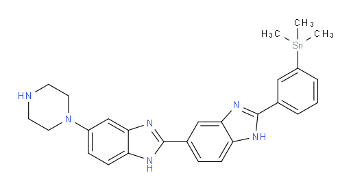 5-(piperazin-1-yl)-2'-(3-(trimethylstannyl)phenyl)-1H,1'H-2,5'-bibenzo[d]imidazole