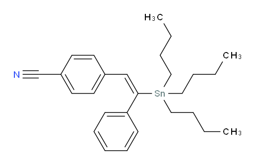 (E)-4-(2-phenyl-2-(tributylstannyl)vinyl)benzonitrile