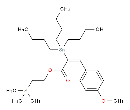(E)-2-(trimethylsilyl)ethyl 3-(4-methoxyphenyl)-2-(tributylstannyl)acrylate