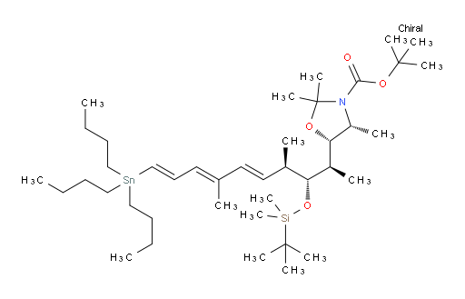 (4R,5S)-tert-butyl 5-((2R,3R,4R,5E,7E,9E)-3-((tert-butyldimethylsilyl)oxy)-4,7-dimethyl-10-(tributylstannyl)deca-5,7,9-trien-2-yl)-2,2,4-trimethyloxazolidine-3-carboxylate