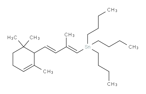 tributyl((1E,3E)-2-methyl-4-(2,6,6-trimethylcyclohex-2-en-1-yl)buta-1,3-dien-1-yl)stannane