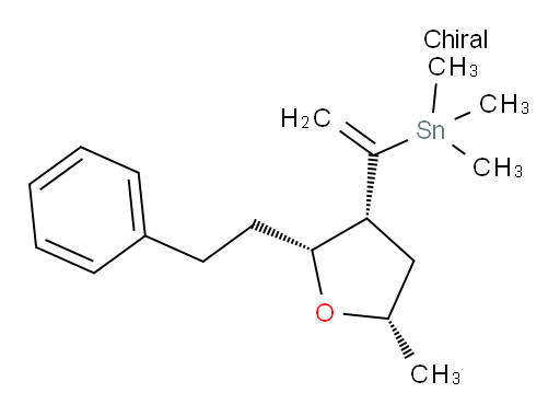 trimethyl(1-((2R,3R,5S)-5-methyl-2-phenethyltetrahydrofuran-3-yl)vinyl)stannane