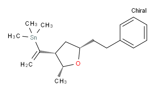 trimethyl(1-((2R,3R,5S)-2-methyl-5-phenethyltetrahydrofuran-3-yl)vinyl)stannane
