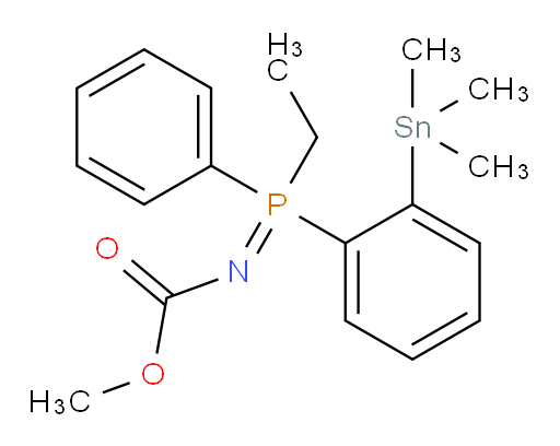 methyl (ethyl(phenyl)(2-(trimethylstannyl)phenyl)phosphoranylidene)carbamate