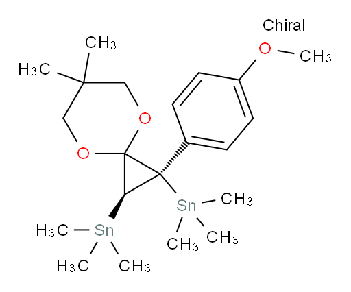 ((1R,2S)-1-(4-methoxyphenyl)-6,6-dimethyl-4,8-dioxaspiro[2.5]octane-1,2-diyl)bis(trimethylstannane)