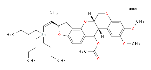 (2R,6aR,12aS)-8,9-dimethoxy-2-((Z)-1-(tributylstannyl)prop-1-en-2-yl)-1,2,6,6a,12,12a-hexahydrochromeno[3,4-b]furo[2,3-h]chromen-6-yl acetate