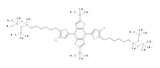 3,3'-((5,5'-(2,6-bis(trimethylstannyl)-4,8-dihydrobenzo[1,2-b:4,5-b']dithiophene-4,8-diyl)bis(3-chlorothiophene-5,2-diyl))bis(hexane-6,1-diyl))bis(1,1,1,3,5,5,5-heptamethyltrisiloxane)